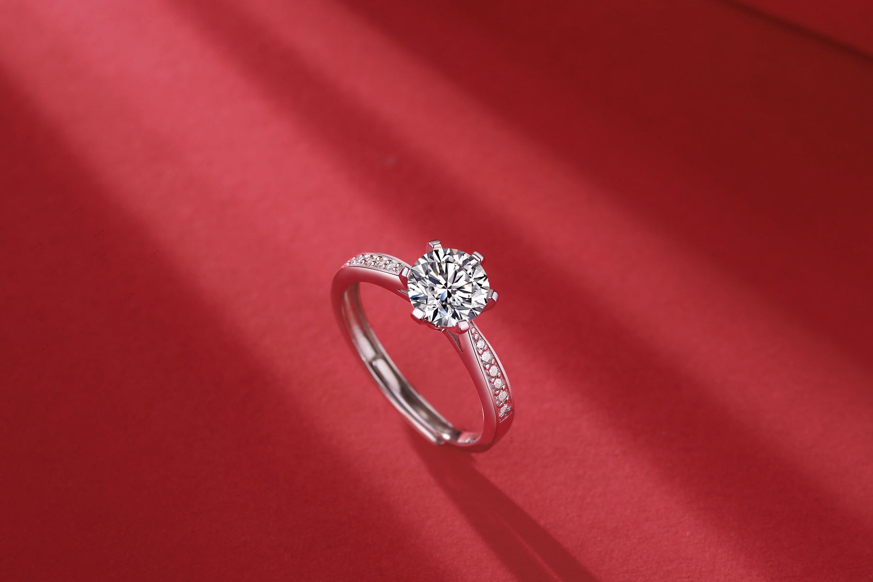 Women Mossinate Diamond Jewelry 925 Sterling Silver Ring 0.5ct Carat Diamond Moissanite Ring - Image 6