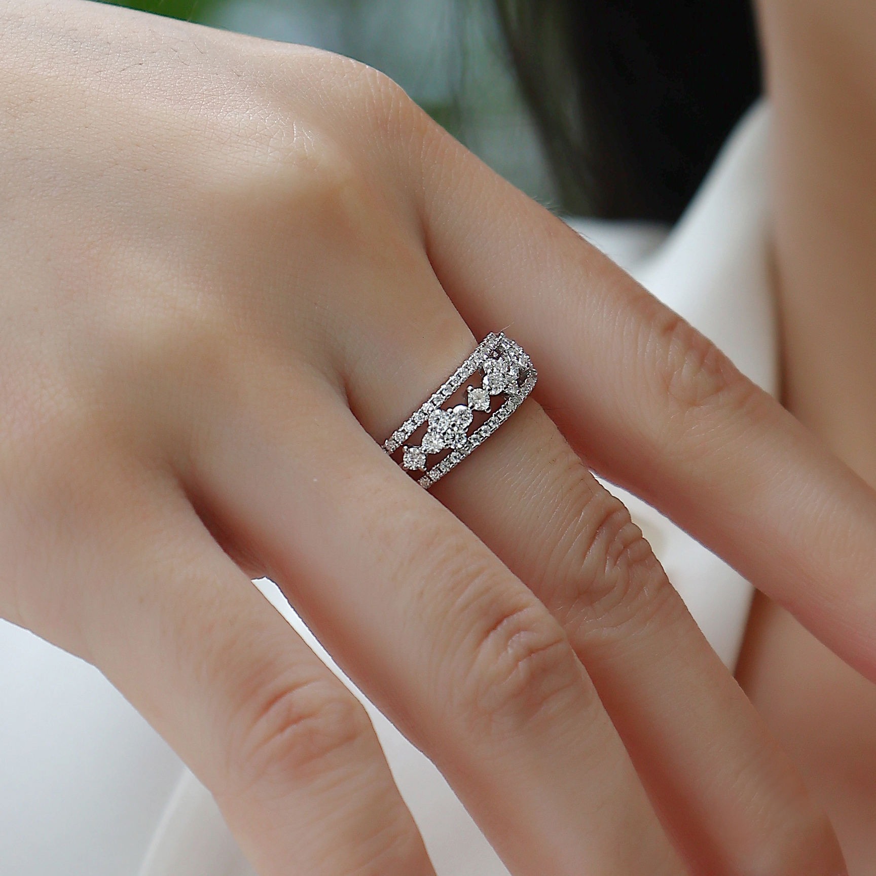 jewelry S925 sterling silver ring moissanite custom engagement wedding ring for women - Image 7