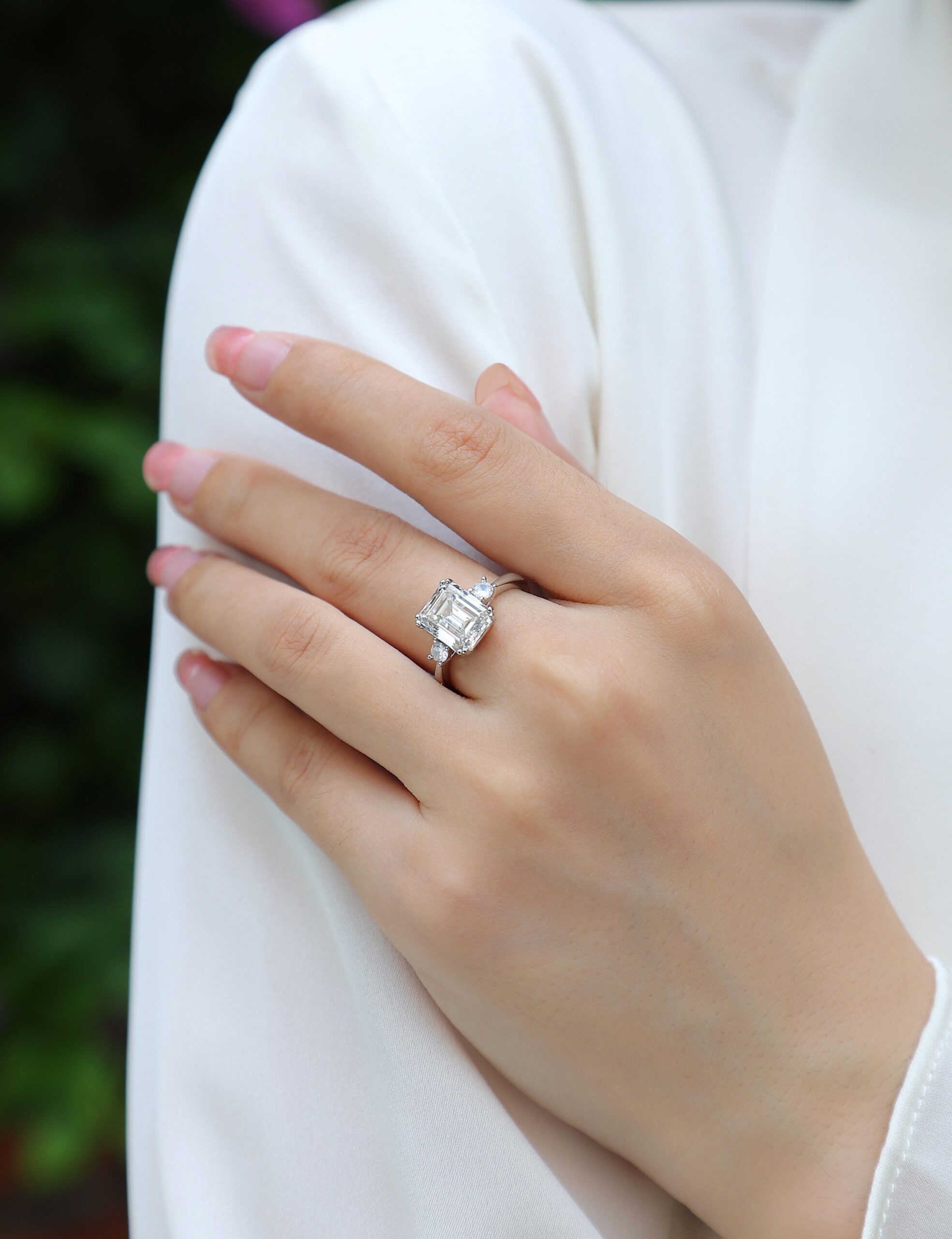 S925 sterling silver ring women moissanite stone finger ring cheap engagement moissanite ring - Image 6