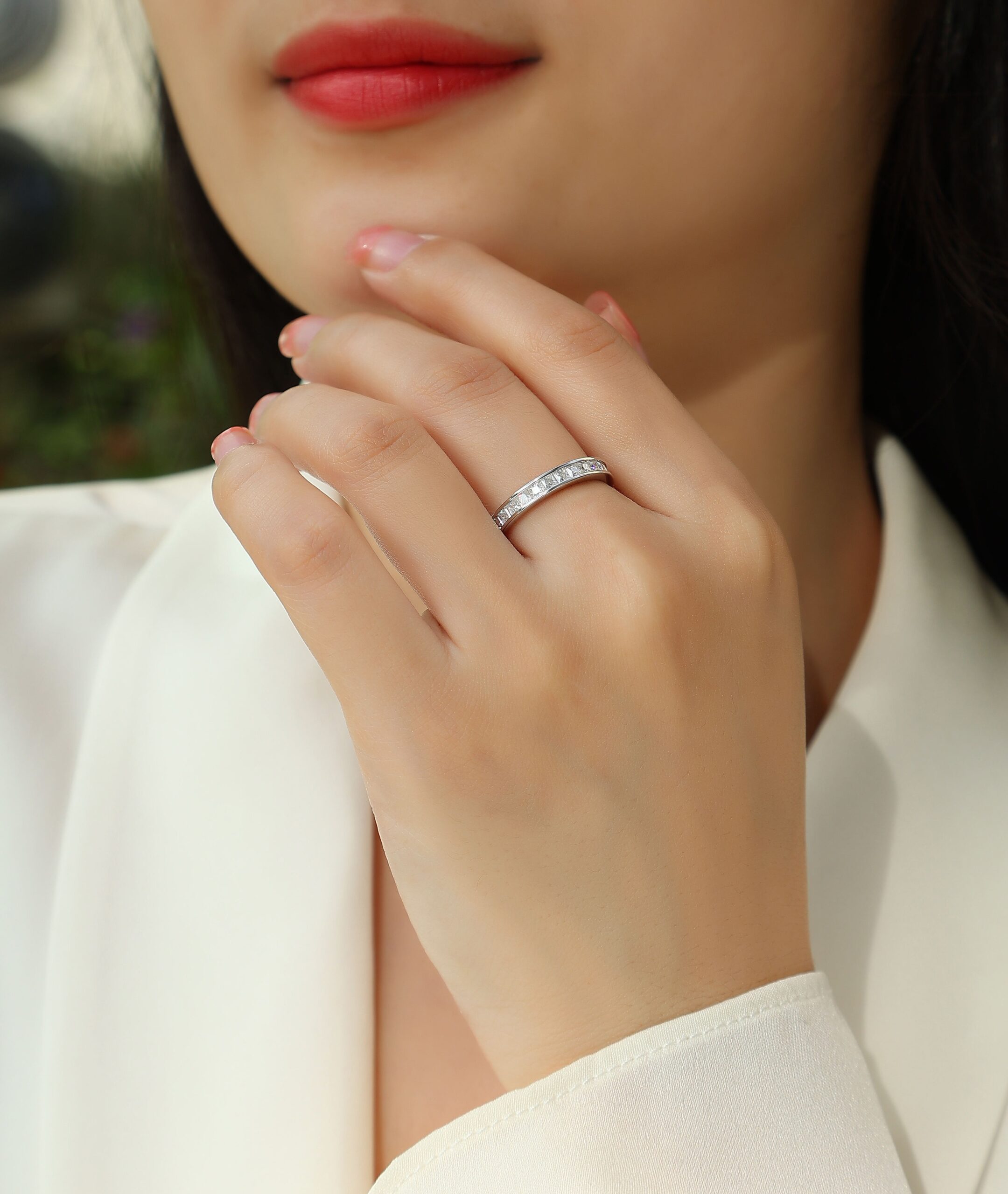 moissanite stone finger ring cheap engagement rings designs for girls - Image 6