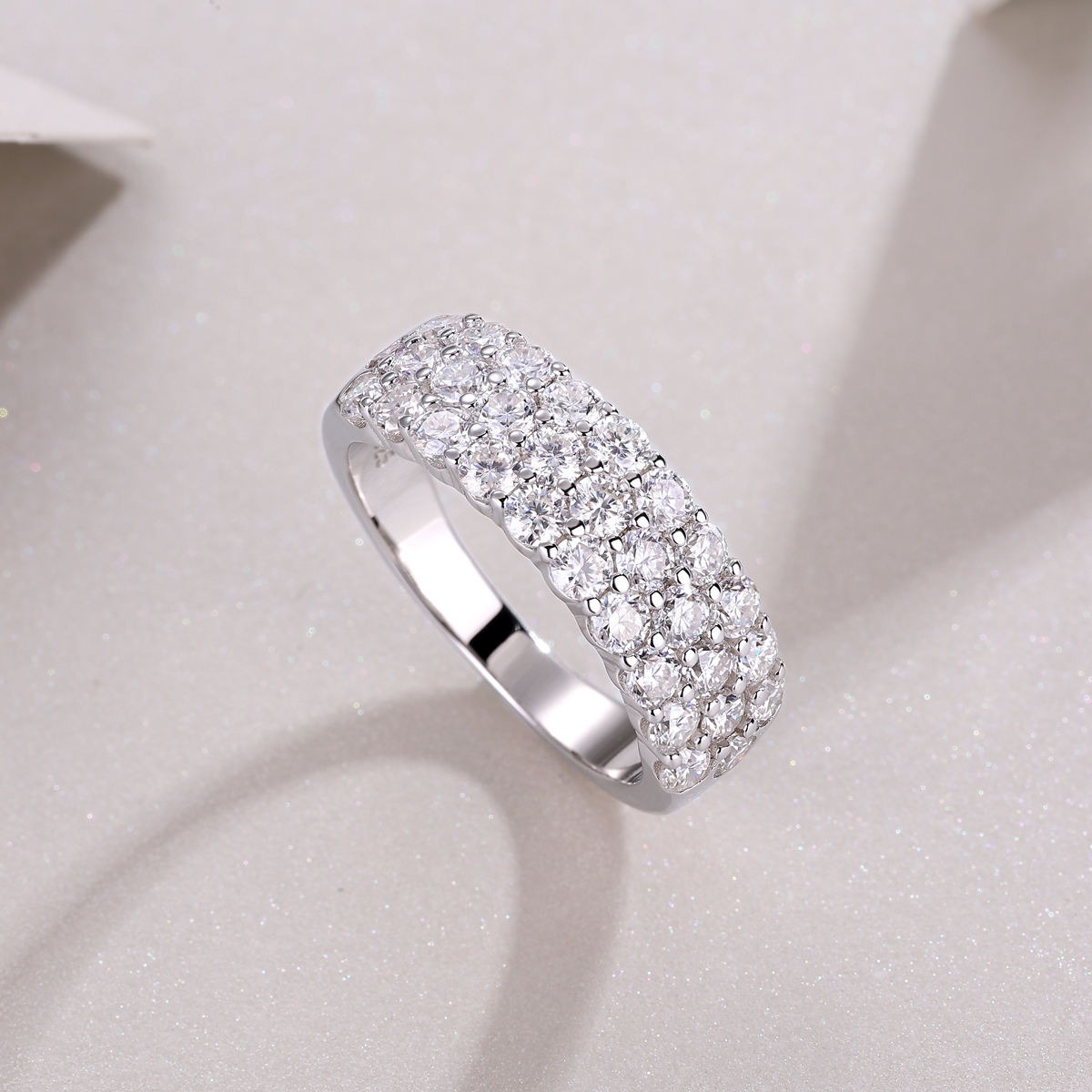 S925 Moissanite Ring Silver Jewelry Women Gift Party Sterling Stone Wedding Technology party - Image 7