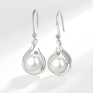 S925 sterling silver stud earrings and pearl earrings