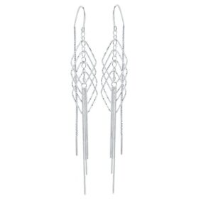 S925 sterling silver stud earrings tassel earrings