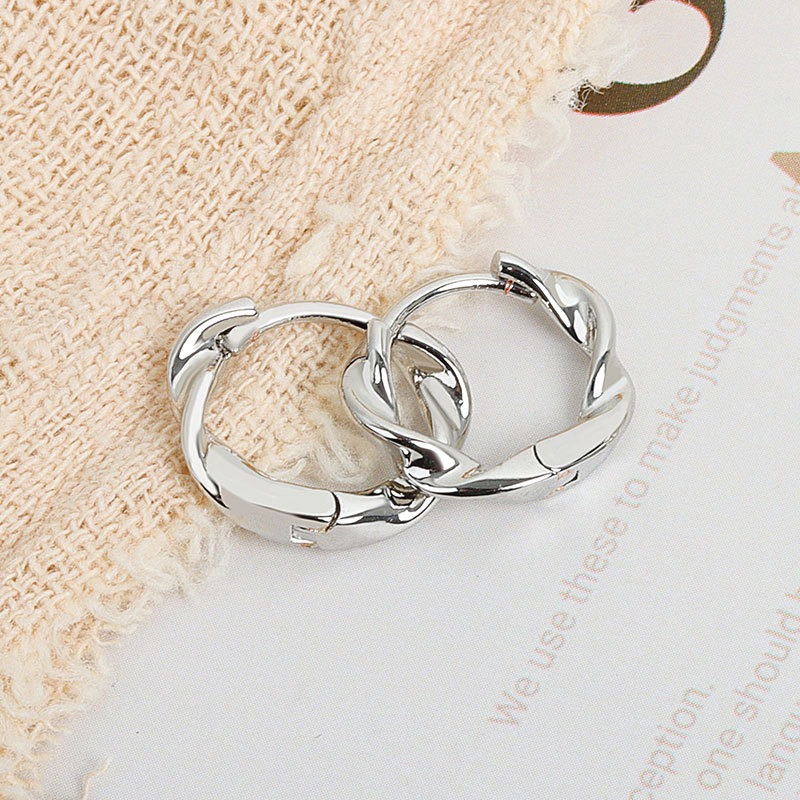 S925 sterling silver stud earrings irregular earrings - Image 3