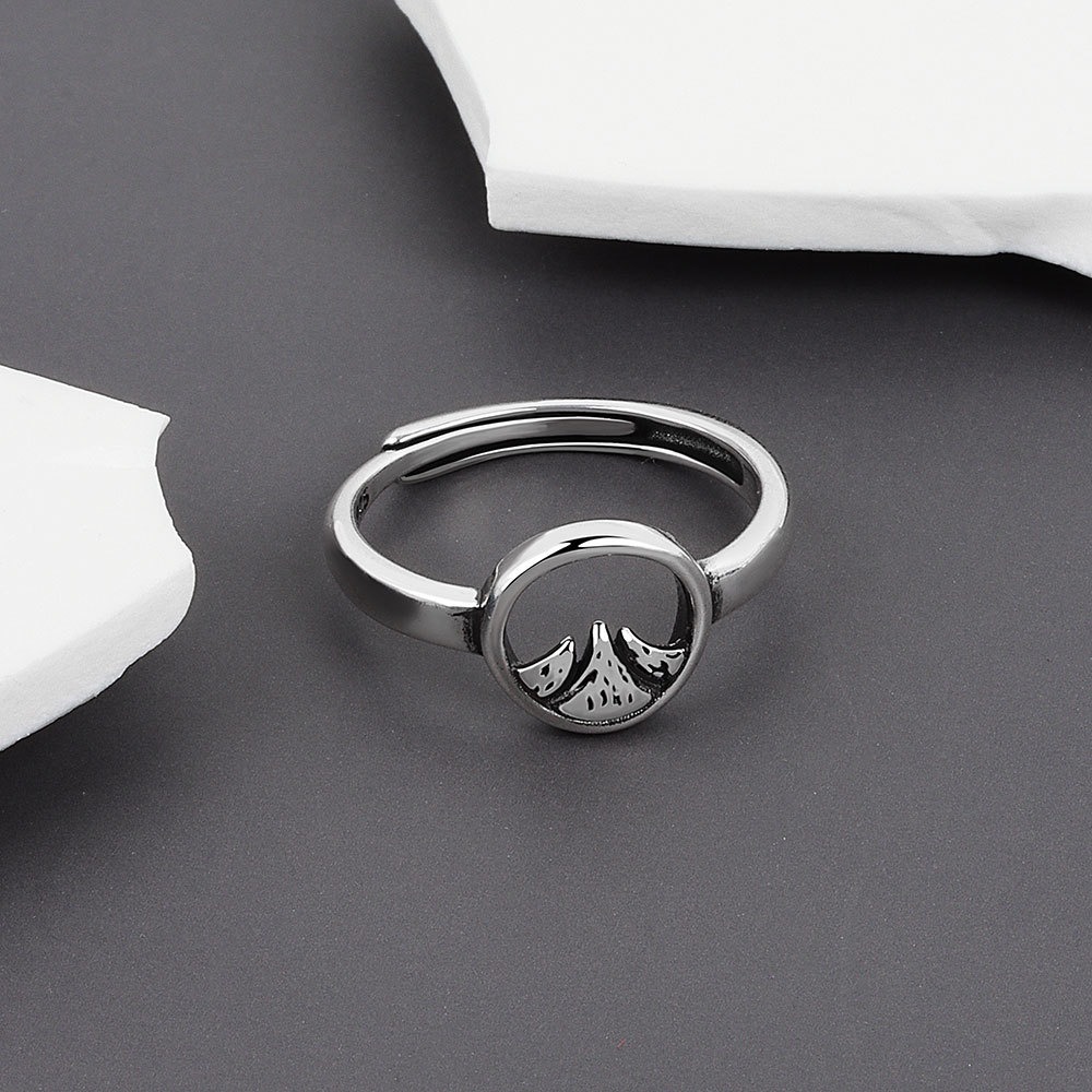 S925 sterling silver ring opening adjustable couple ring - Image 2