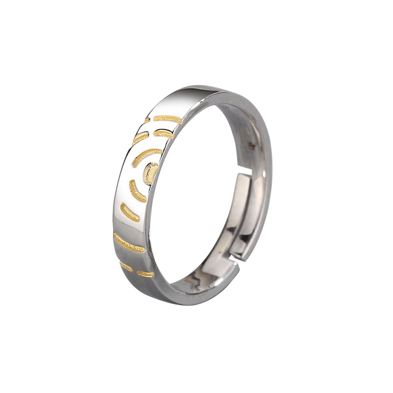 S925 Sterling Silver Ring Opening Adjustable Möbius Ring Couple Ring - Image 2