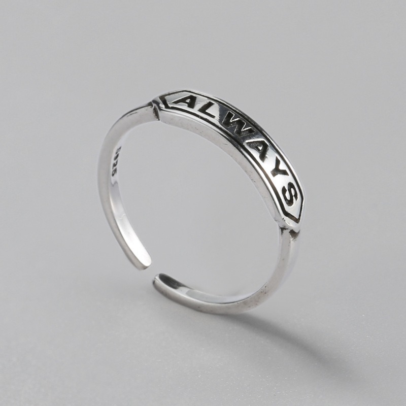 S925 sterling silver ring opening adjustable women's ring - Image 2