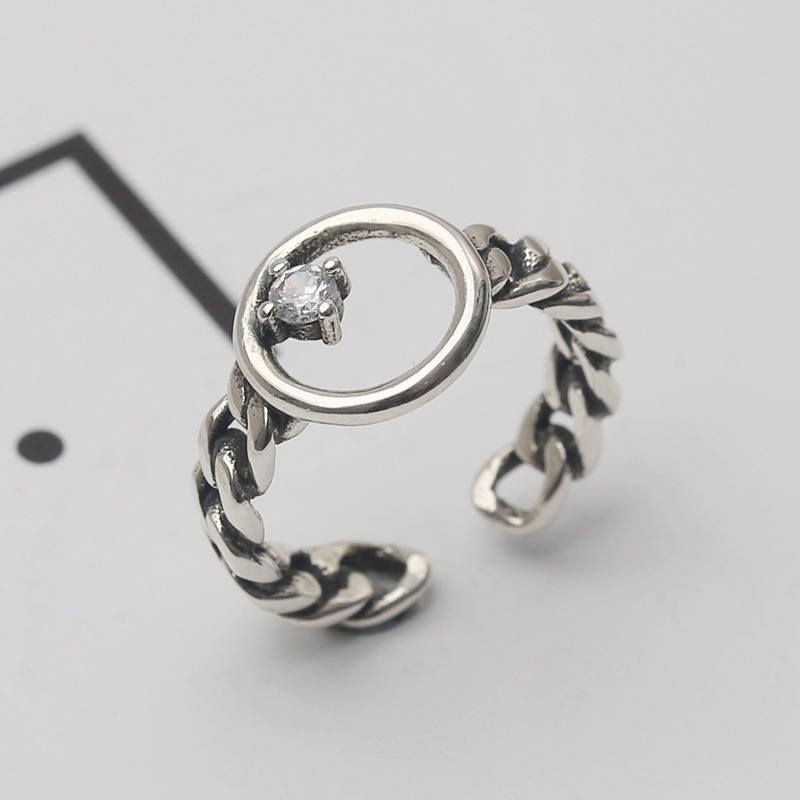 S925 sterling silver ring opening adjustable women's ring - Image 3