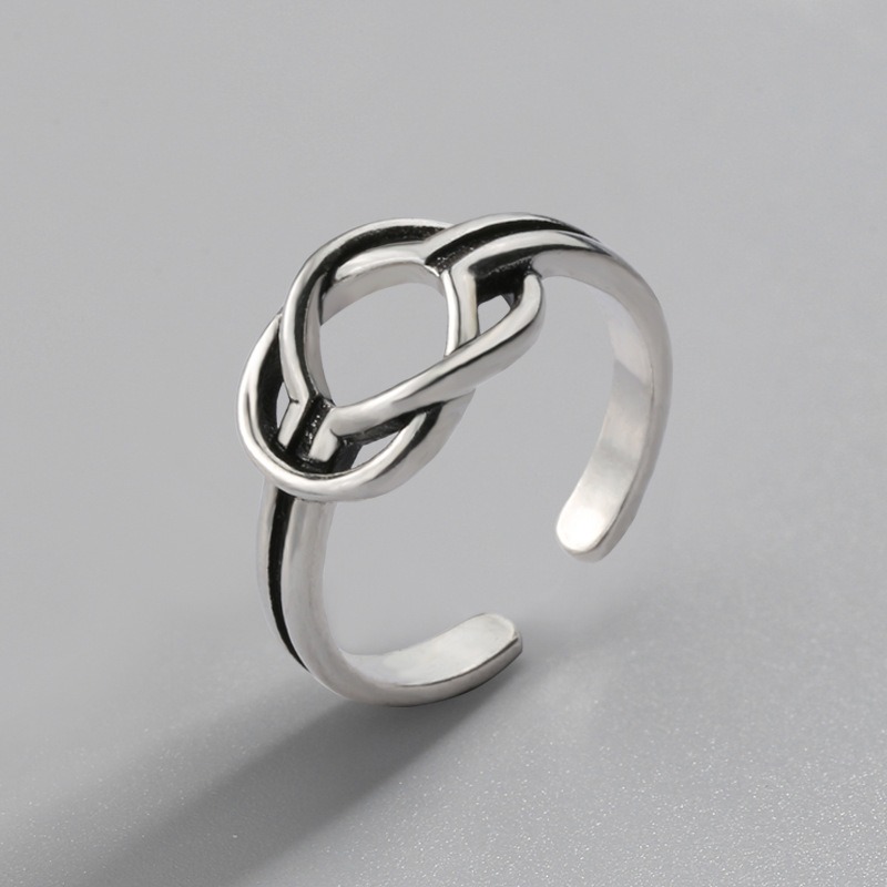S925 sterling silver ring opening adjustable women's ring - Image 2