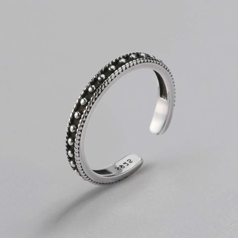 S925 sterling silver ring opening adjustable women's ring - Image 2