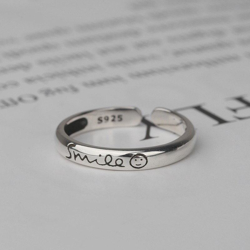S925 sterling silver ring opening adjustable women's ring - Image 3