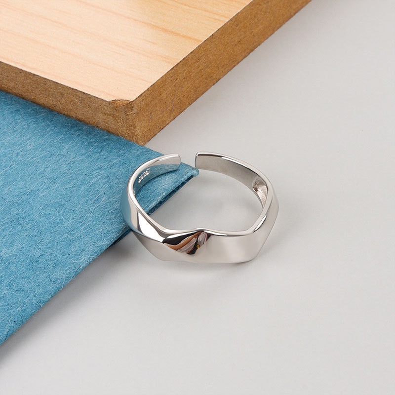 S925 sterling silver ring opening adjustable women's ring - Image 3