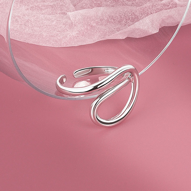 S925 sterling silver ring opening adjustable women's ring - Image 3