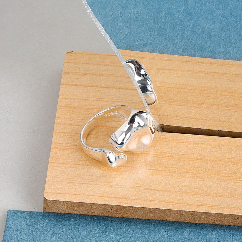 S925 sterling silver ring opening adjustable women's ring - Image 3