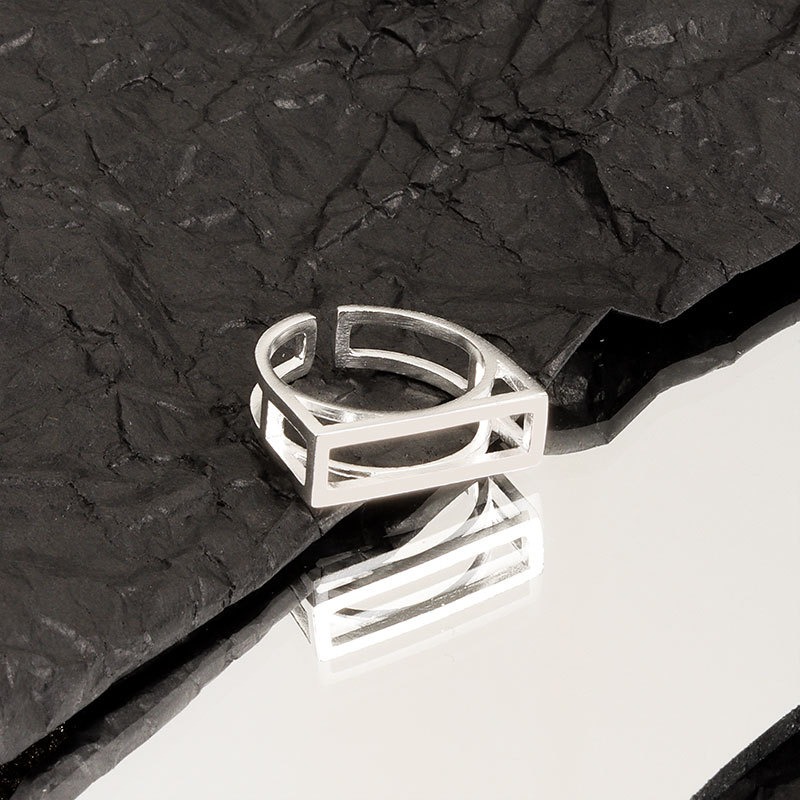 S925 sterling silver ring opening adjustable women's ring - Image 3