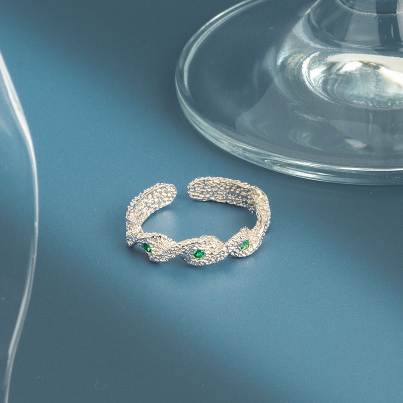 S925 sterling silver ring opening adjustable women's ring - Image 3