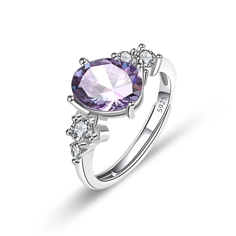 S925 sterling silver ring opening adjustable women's ring - Image 5
