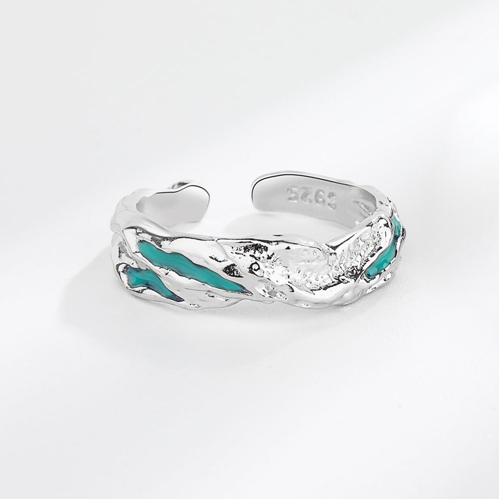 S925 sterling silver ring opening adjustable women's ring - Image 3