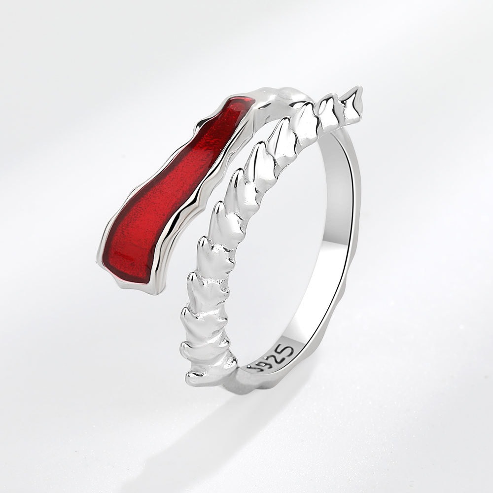 S925 sterling silver ring opening adjustable women's ring - Image 2