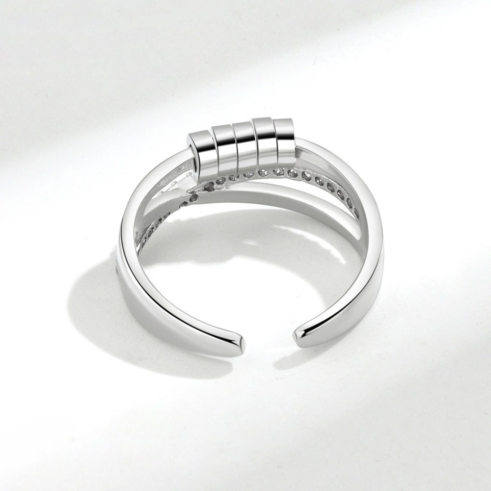 S925 sterling silver ring opening adjustable women's ring - Image 2
