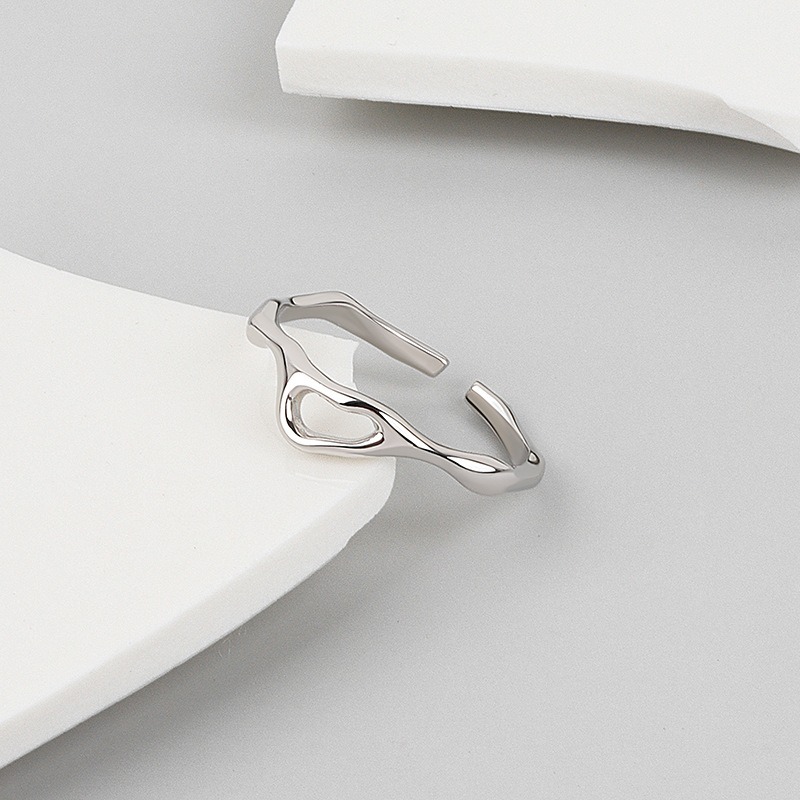 S925 sterling silver ring opening adjustable women's ring - Image 3