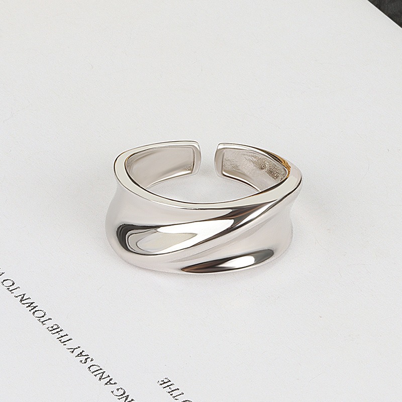 S925 sterling silver ring opening adjustable women's ring - Image 3