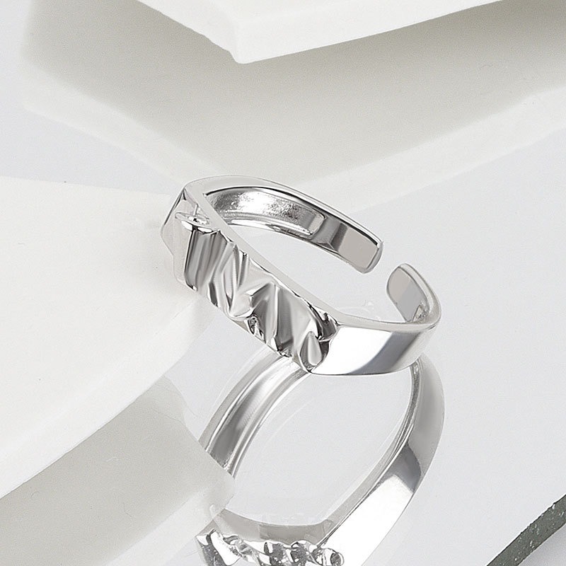 S925 sterling silver ring opening adjustable women's ring - Image 3