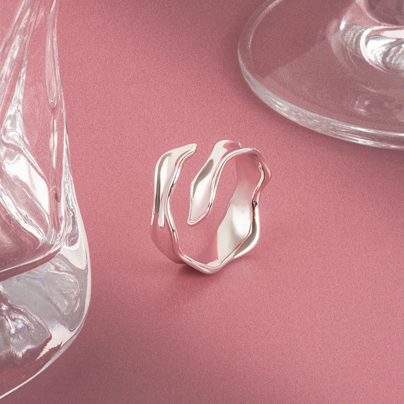 S925 sterling silver ring opening adjustable women's ring - Image 3