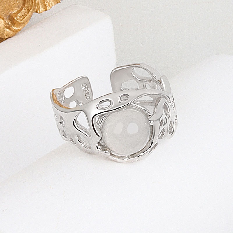 S925 sterling silver ring opening adjustable women's ring - Image 3
