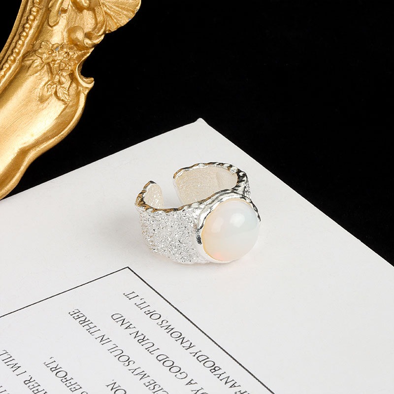 S925 sterling silver ring opening adjustable women's ring - Image 2