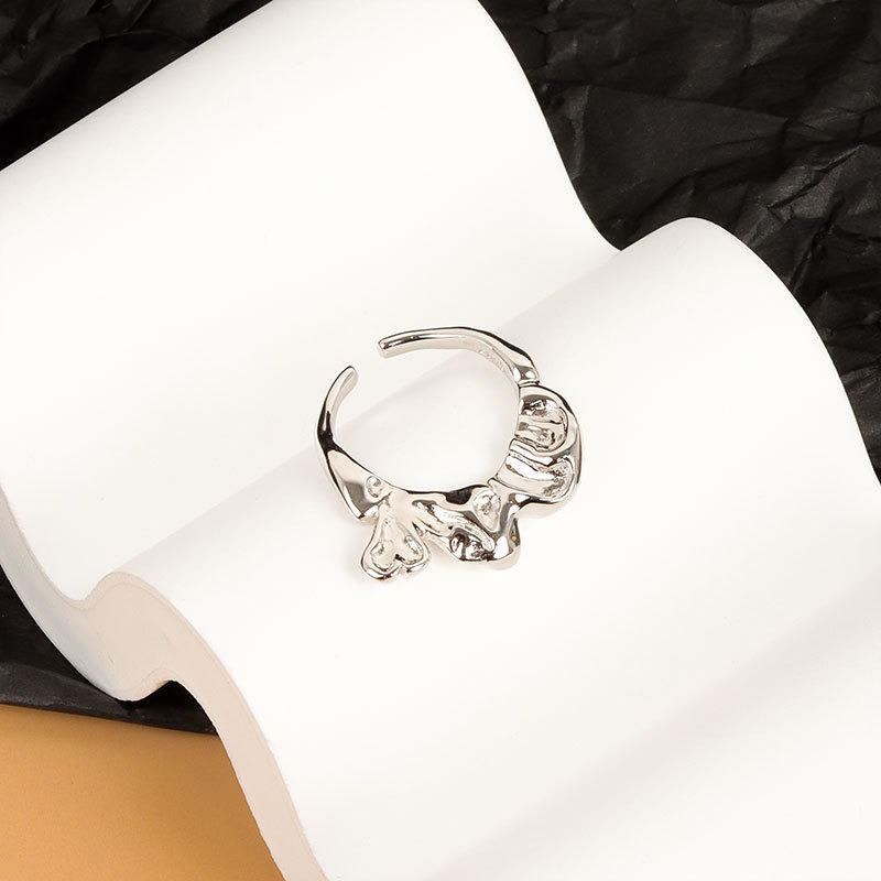 S925 sterling silver ring opening adjustable women's ring - Image 3