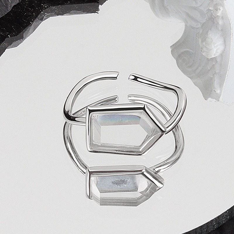 S925 sterling silver ring opening adjustable women's ring - Image 3