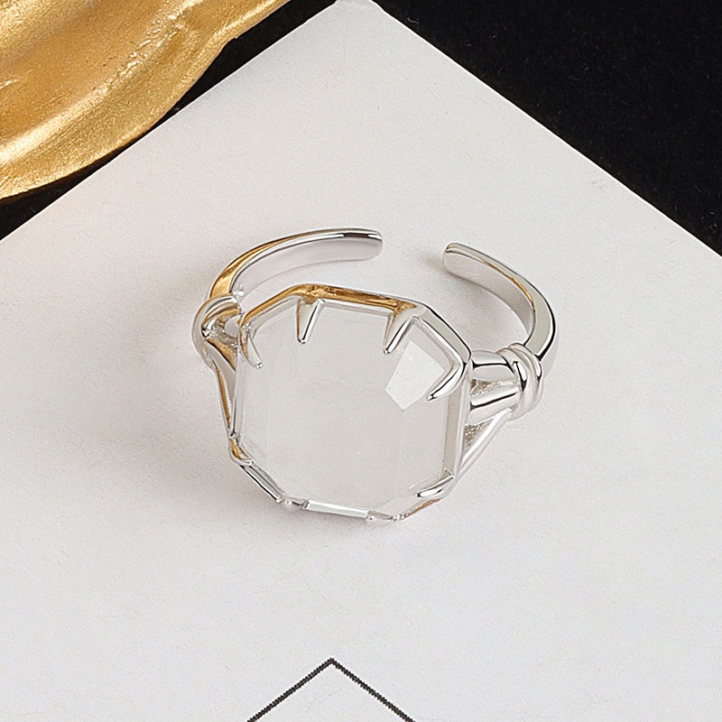S925 sterling silver ring opening adjustable women's ring - Image 3