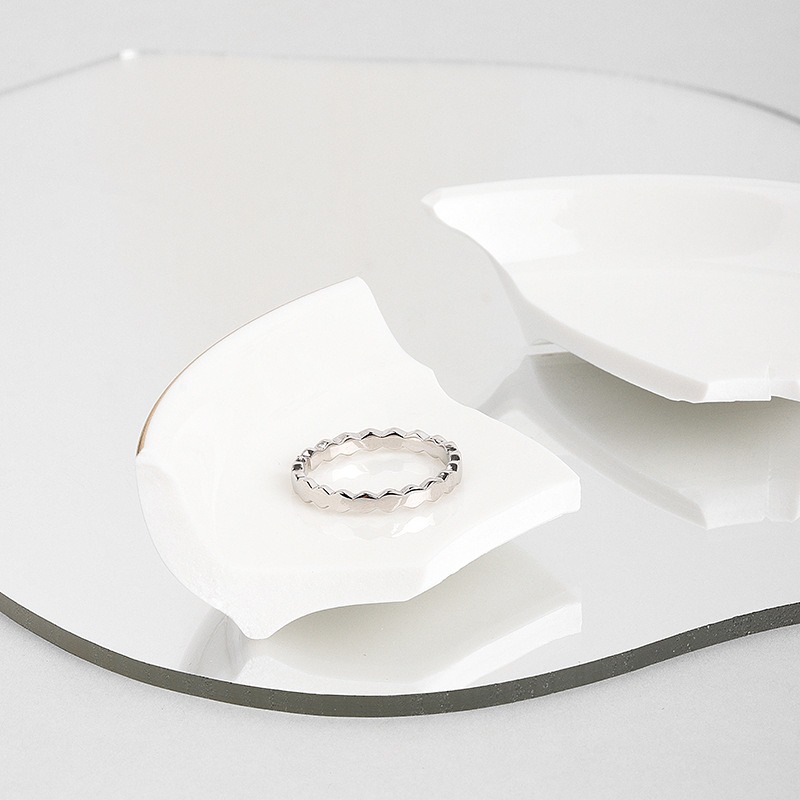 S925 sterling silver ring opening adjustable women's ring - Image 3