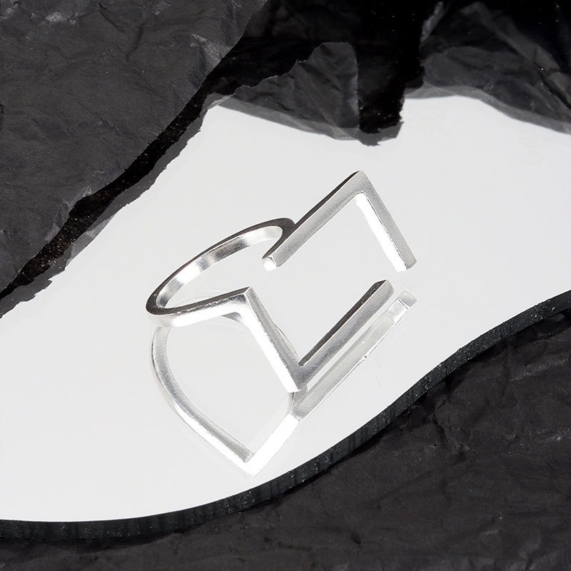 S925 sterling silver ring opening adjustable women's ring - Image 3