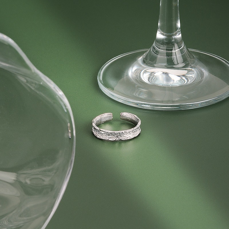 S925 sterling silver ring opening adjustable women's ring - Image 3