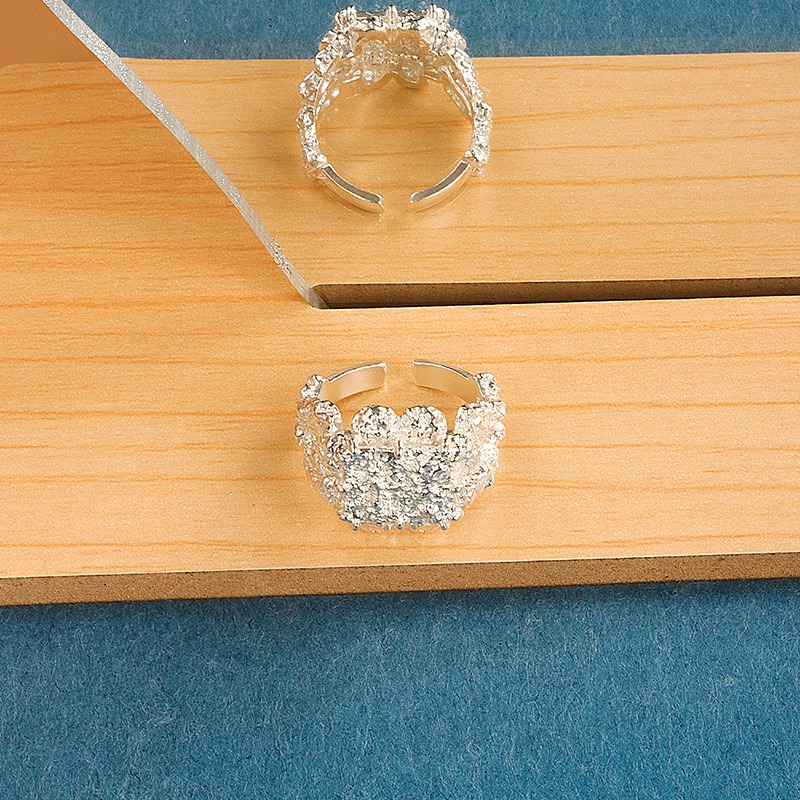 S925 sterling silver ring opening adjustable women's ring - Image 3