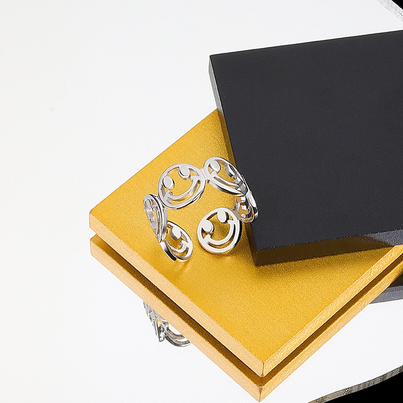 S925 sterling silver ring opening adjustable women's ring - Image 3