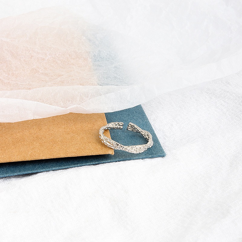 S925 sterling silver ring opening adjustable women's ring - Image 3