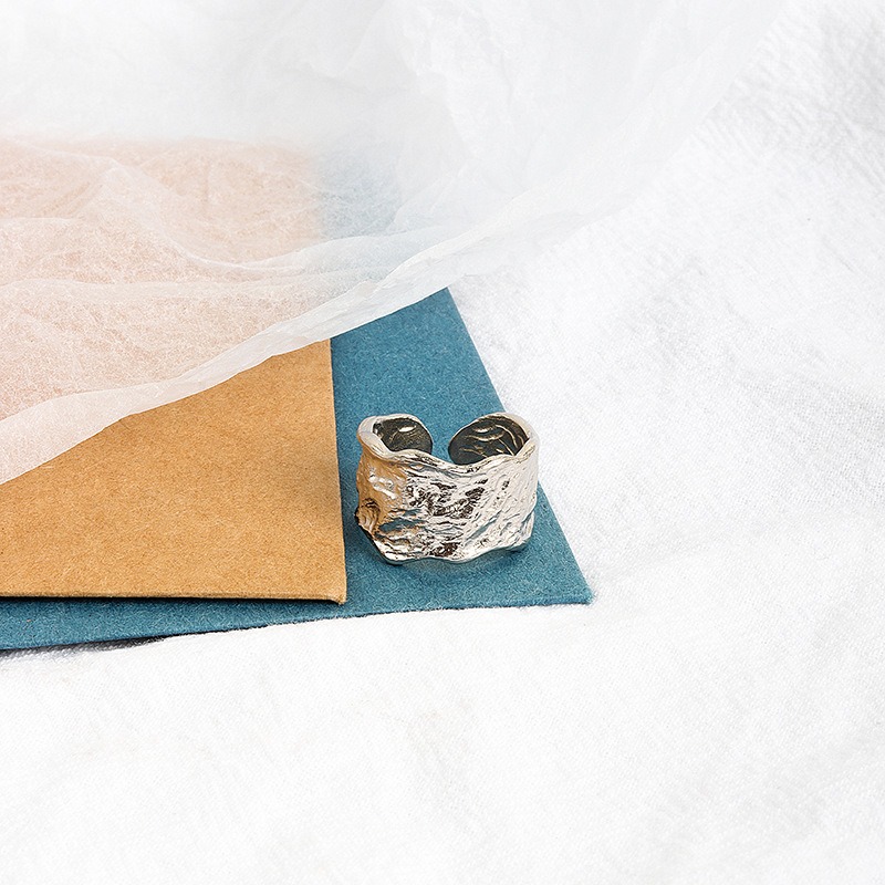 S925 sterling silver ring opening adjustable women's ring style - Image 3