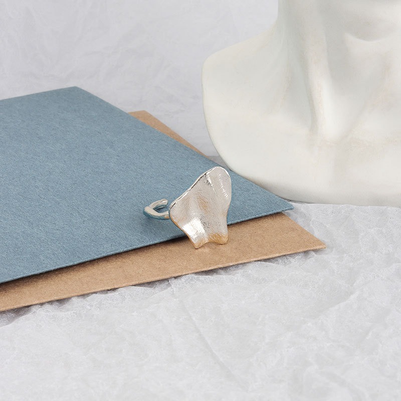 S925 sterling silver ring opening adjustable women's ring style - Image 3