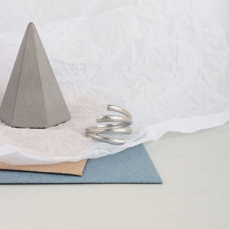 S925 sterling silver ring opening adjustable women's ring style - Image 3