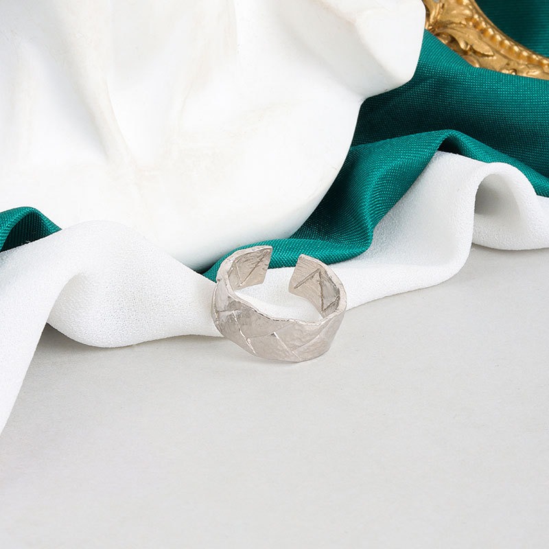 S925 sterling silver ring opening adjustable women's ring style - Image 3