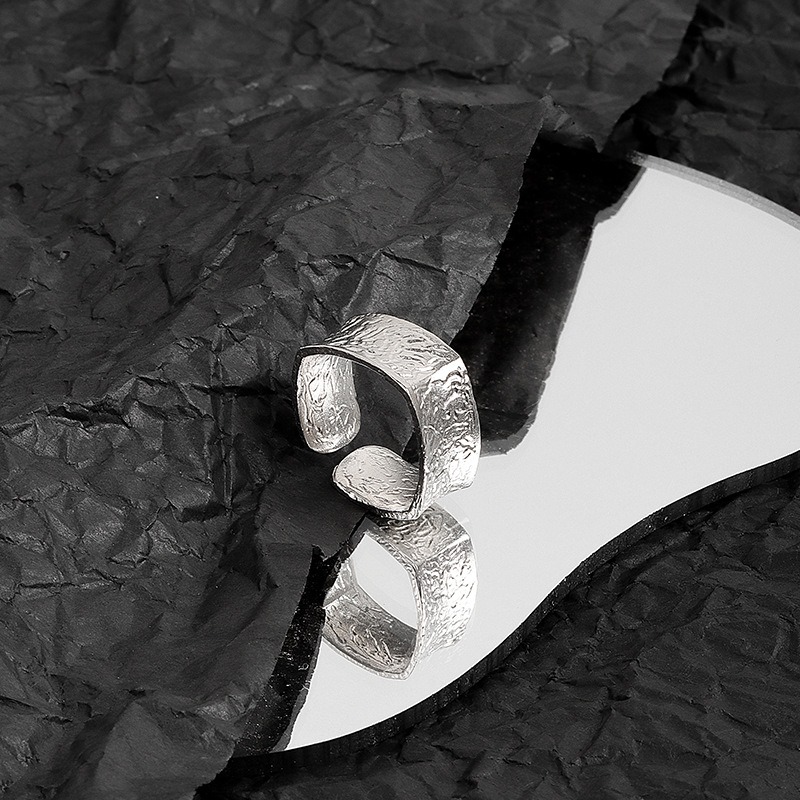 S925 sterling silver ring opening adjustable women's ring style - Image 3