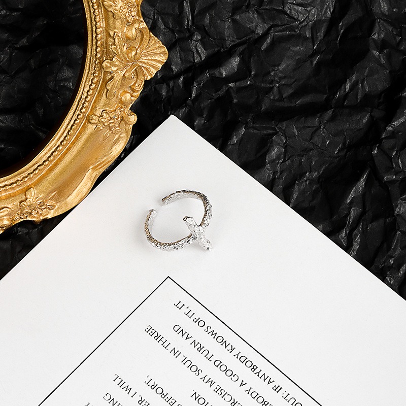 S925 sterling silver ring opening adjustable women's ring style - Image 3