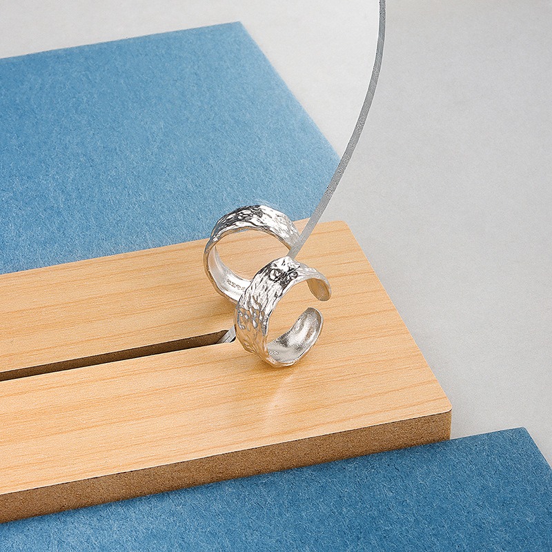 S925 sterling silver ring opening adjustable women's ring style - Image 3