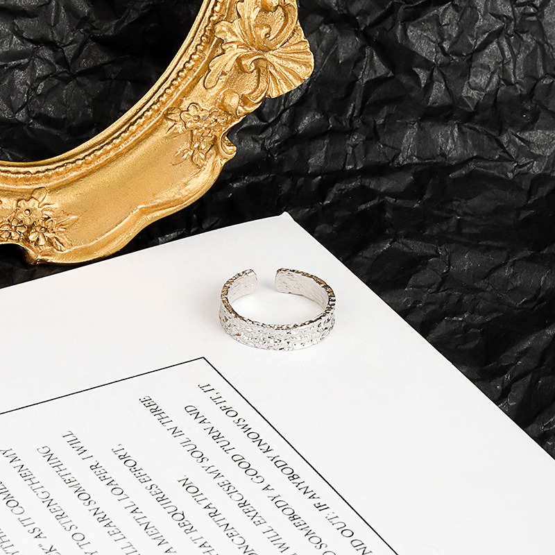 S925 sterling silver ring opening adjustable women's ring style - Image 3