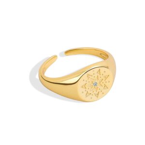 S925 sterling silver ring opening adjustable women's ring style