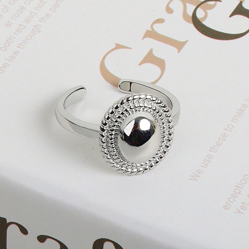 S925 sterling silver ring opening adjustable women's ring style - Image 3