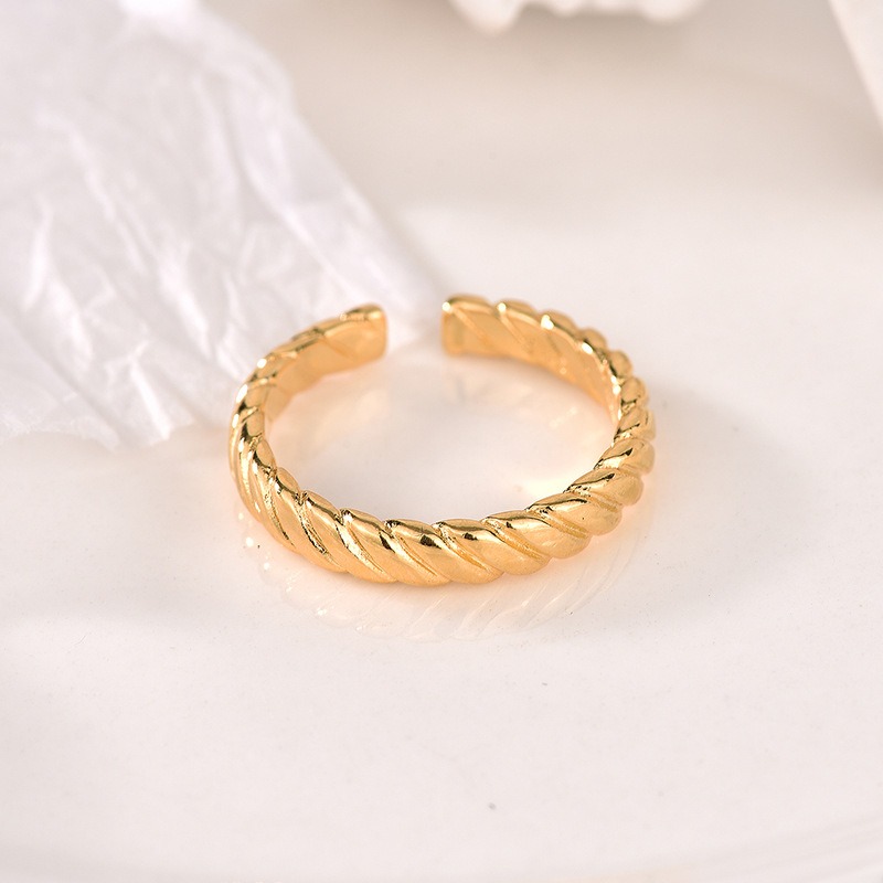 S925 sterling silver ring opening adjustable women's ring style - Image 2